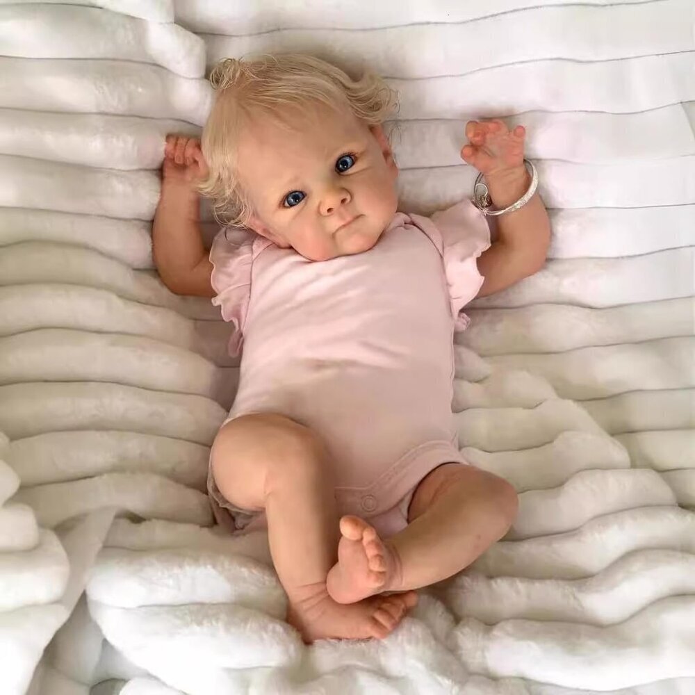 18 Inch Newborn Baby Girl Doll With Weighted Soft Cloth Body Real Life Baby Doll